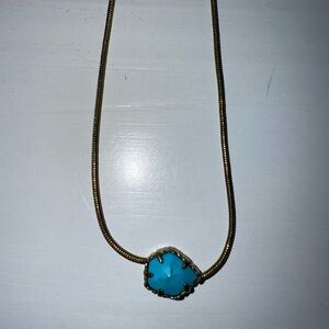Kendra Scott Gold Necklace with Turquoise Accent